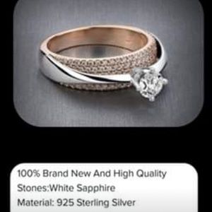 Two-tone womens ring